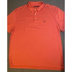 NAUTICA Mens XXX-LARGE TALL RED SHORT SLEEVE‎ GOLF 3XL